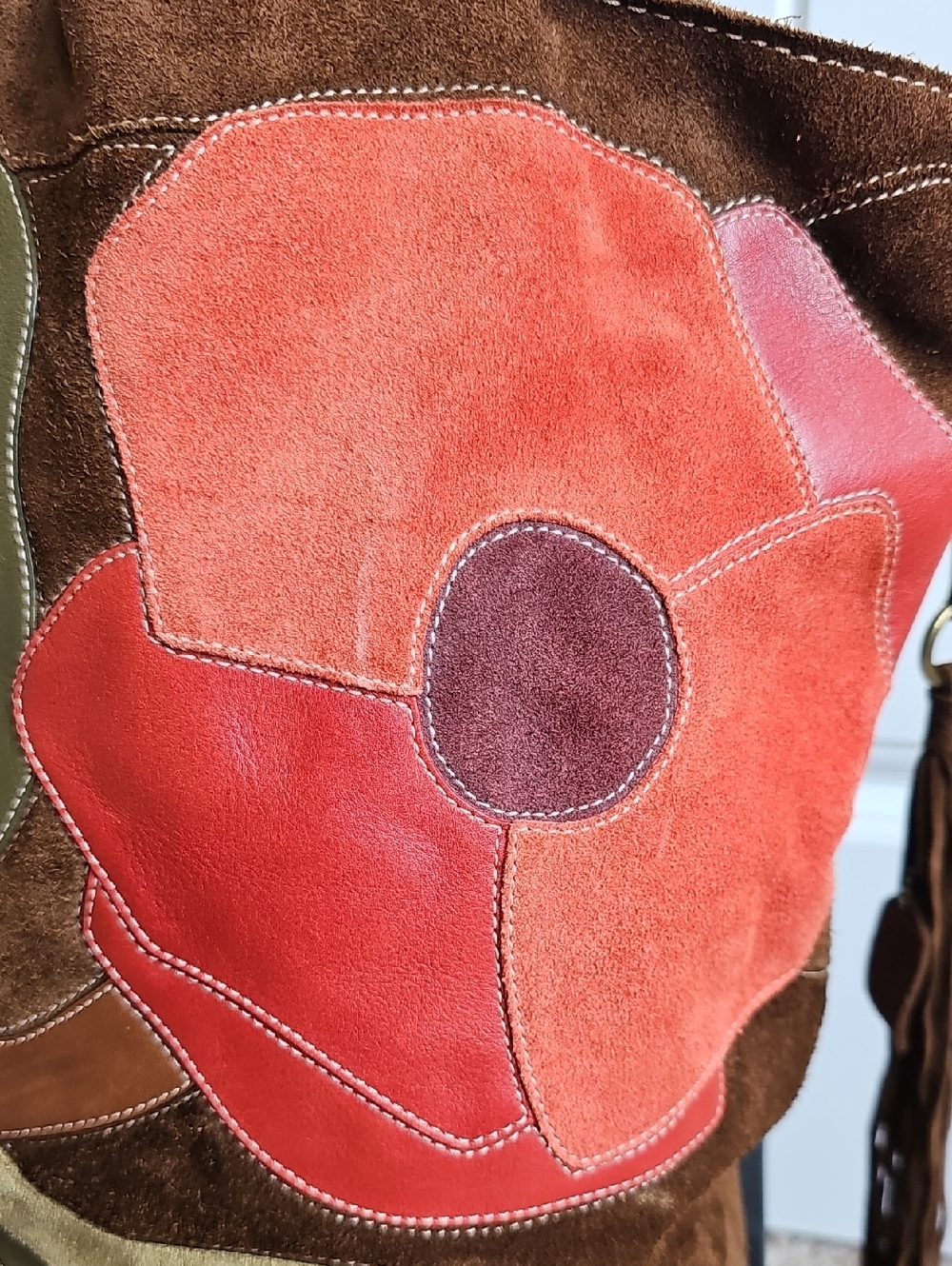 RARE Vintage 2006 Coach Limited Edition "Poppy for Peace" Suede Tote 9259 - EUC - Picture 5 of 15